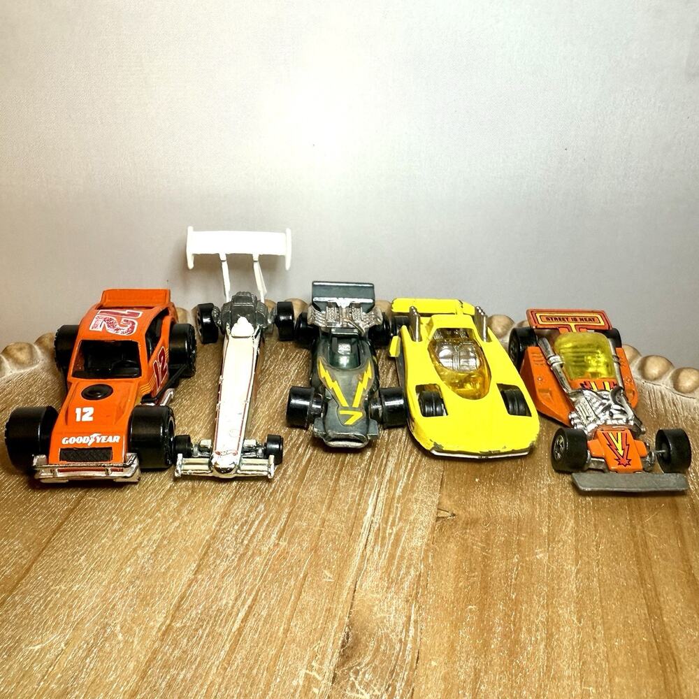 Hot Wheels Johnny Lightning Dragster Lot Vintage Race Cars Goodyear Corgi Junior